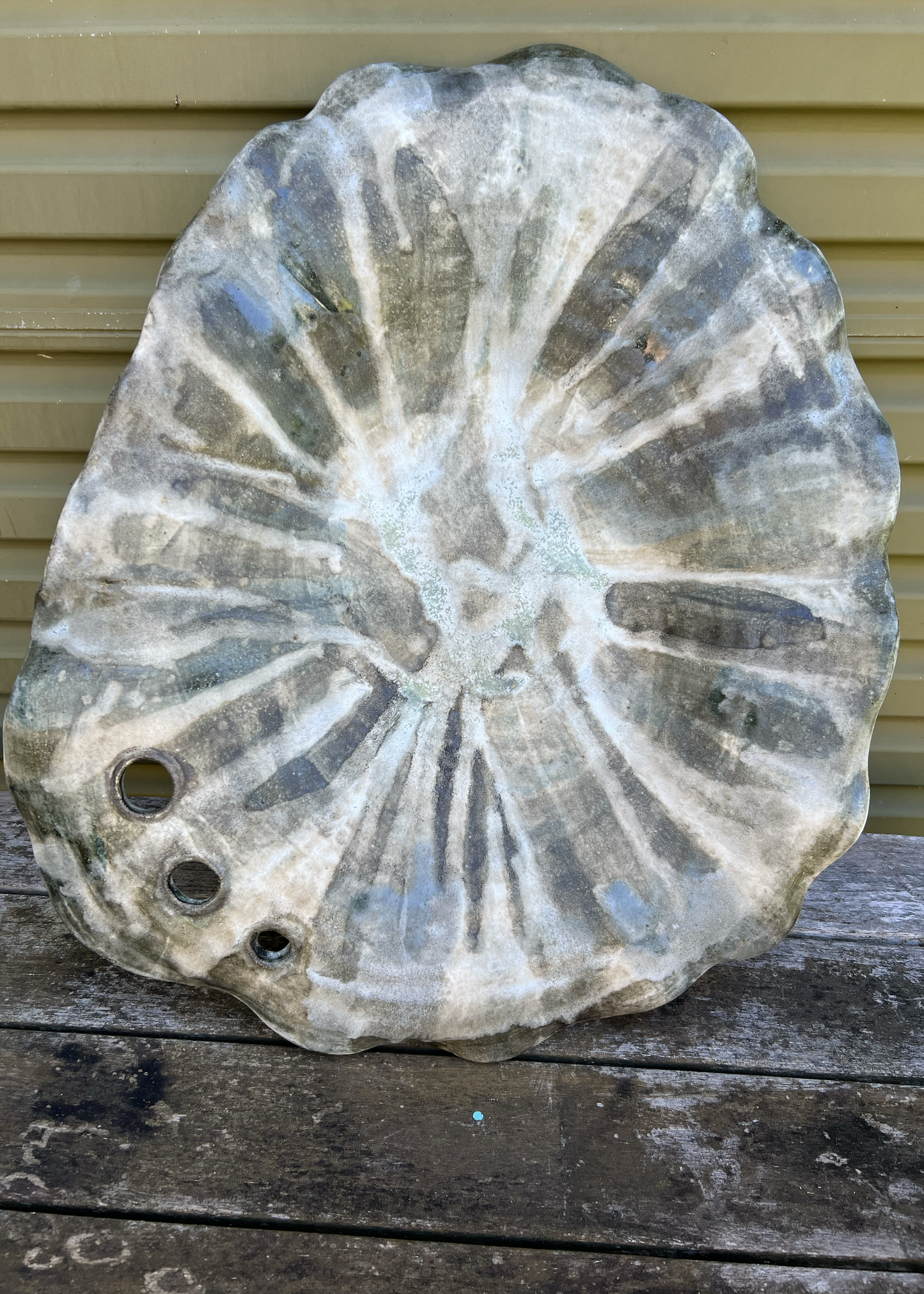 GREEN LOTUS LEAF PLATTER