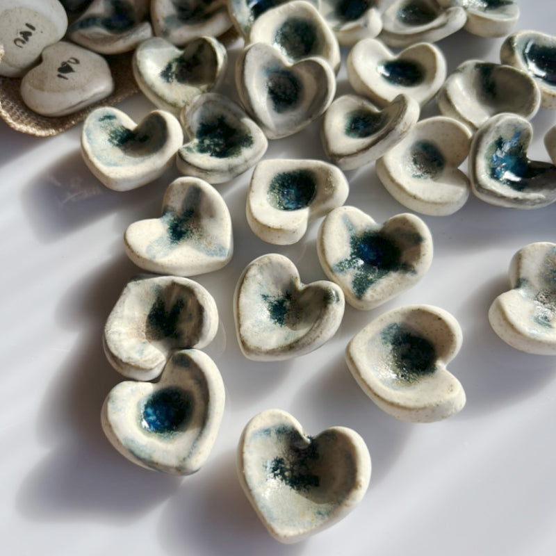 Currency of Love — Ceramic Hearts - Blanco