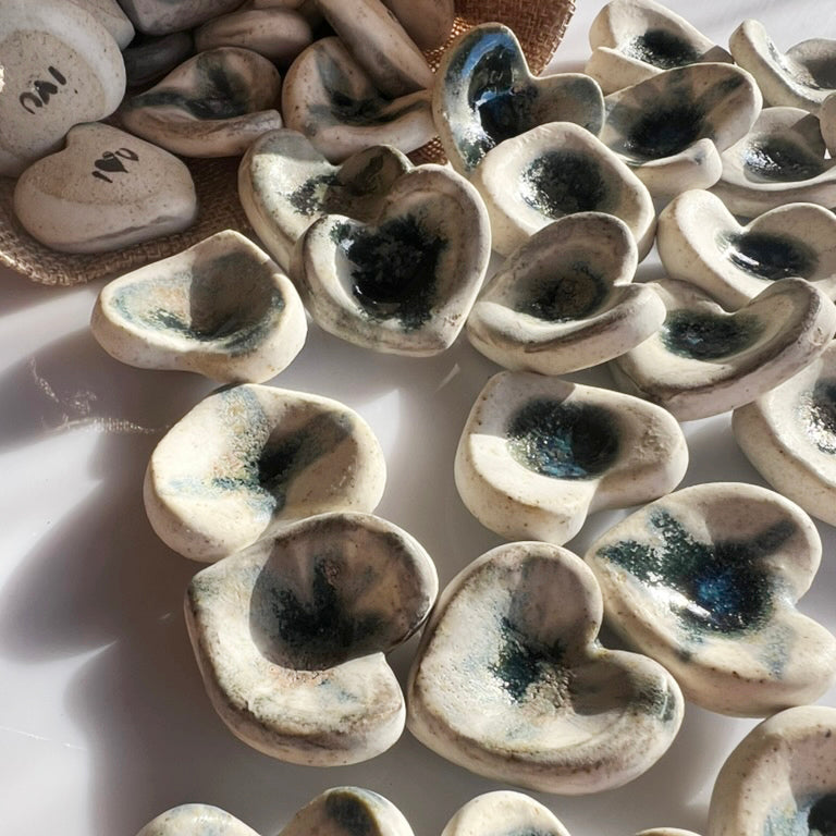 Currency of Love — Ceramic Hearts - Blanco